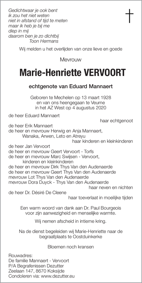 Marie-Henriette Vervoort