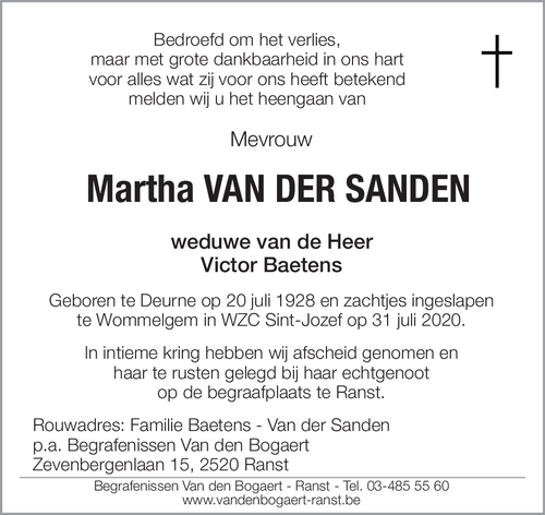 Martha Van der Sanden