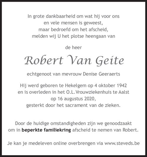 Robert Van Geite