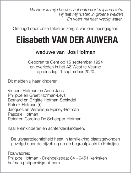 Elisabeth Van der Auwera