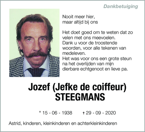 Jozef (Jefke de coiffeur) STEEGMANS