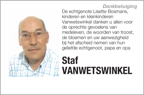 Staf Vanwetswinkel