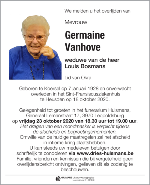 Germaine Vanhove
