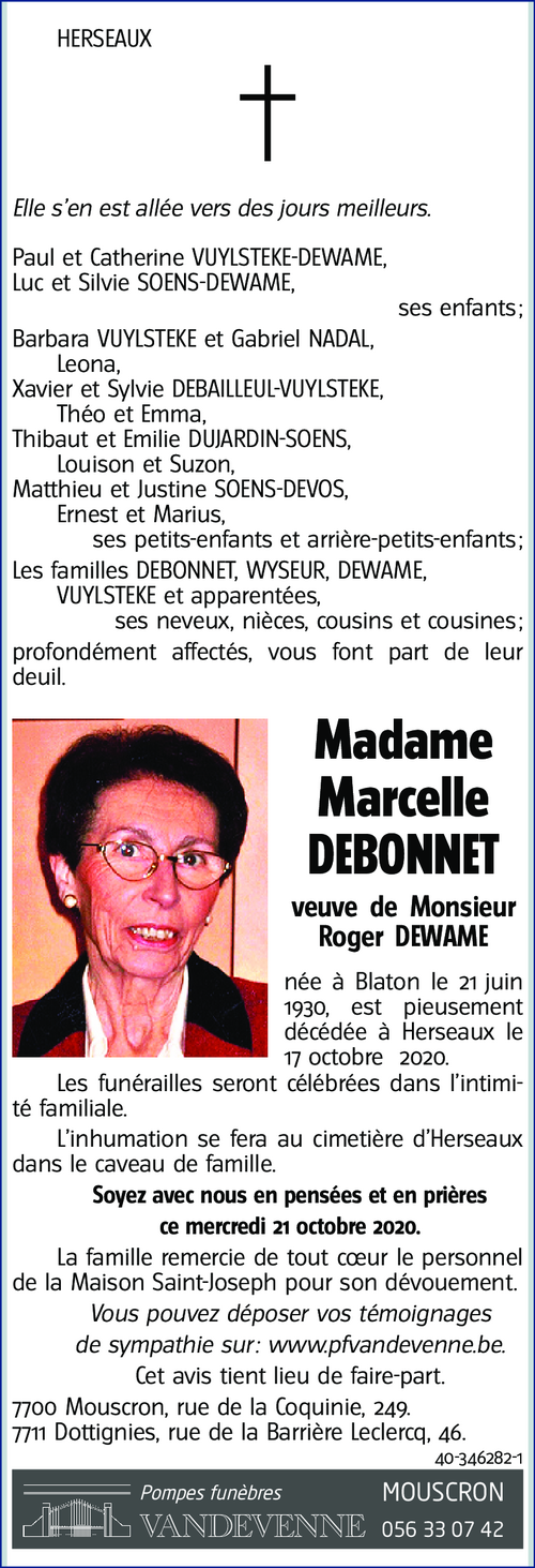 Marcelle DEBONNET