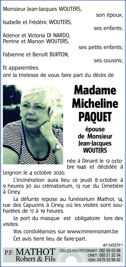 Micheline PAQUET