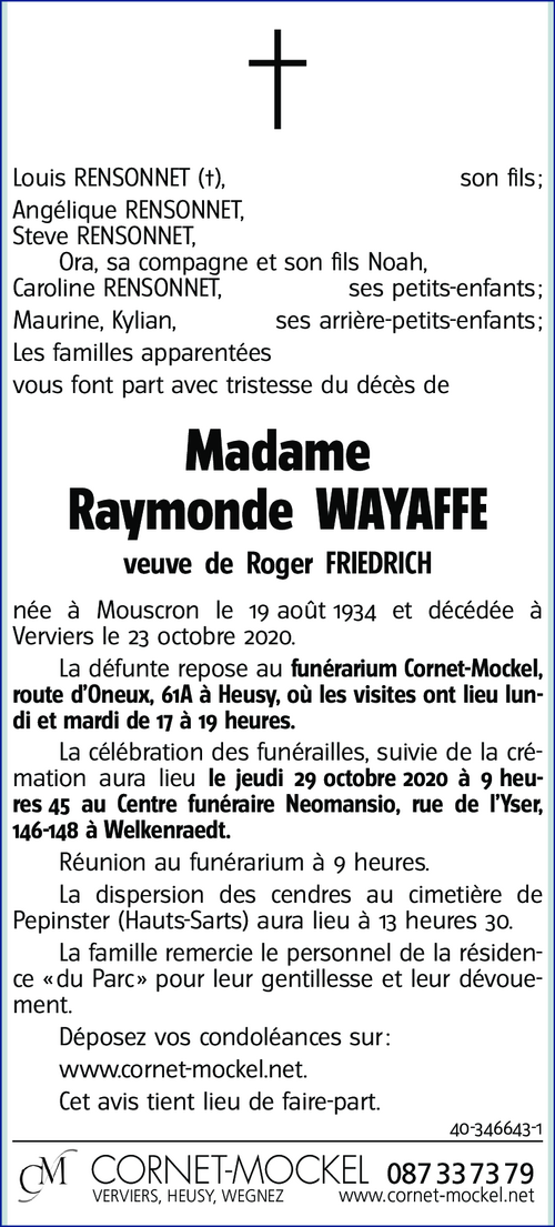Raymonde WAYAFFE