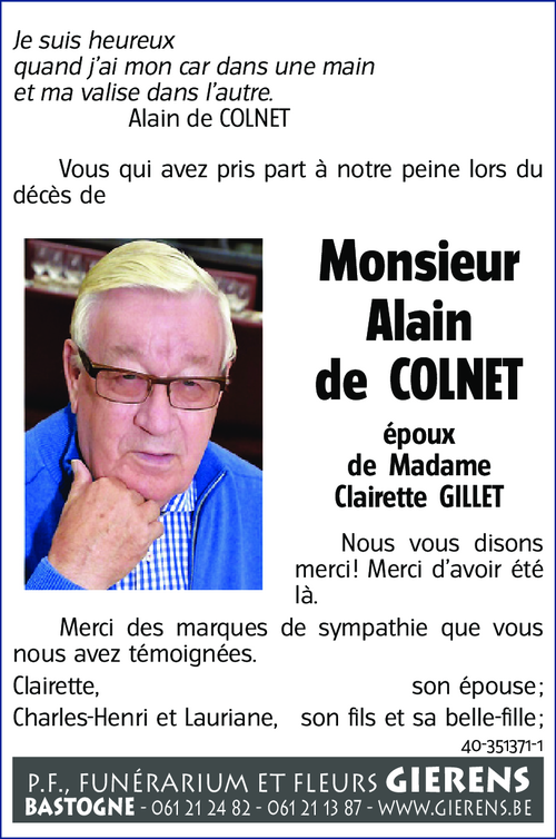 Alain de COLNET