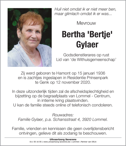 Bertha 'Bertje' Gylaer