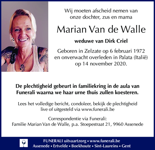 Marian Van de Walle