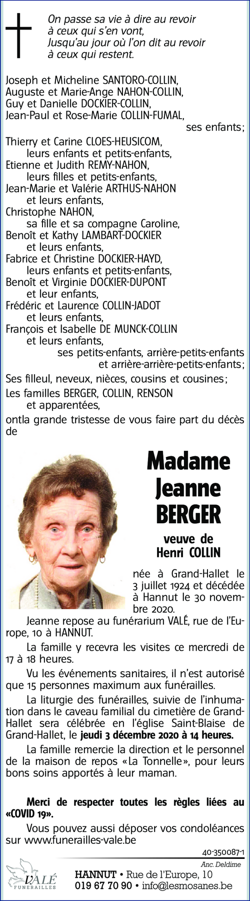 Jeanne BERGER - COLLIN(?)