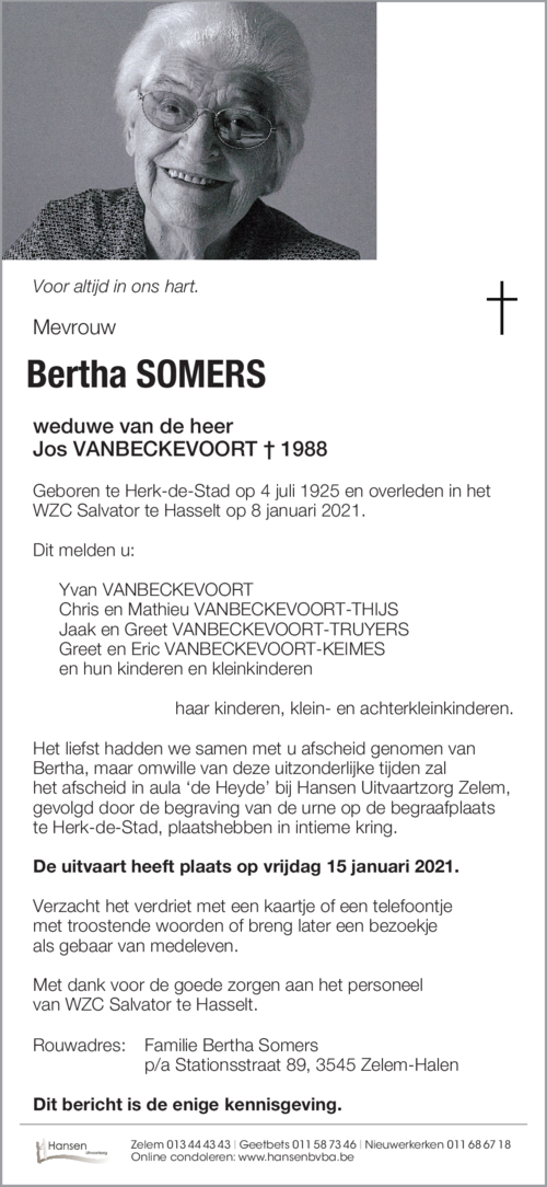 Bertha SOMERS
