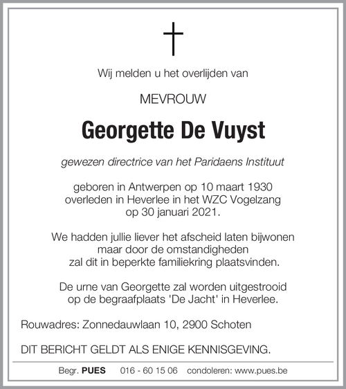 Georgette De Vuyst