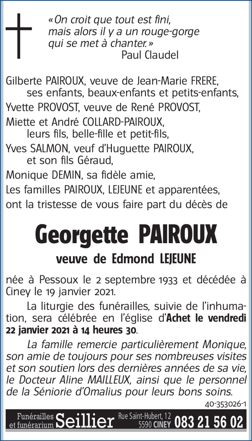 Georgette PAIROUX