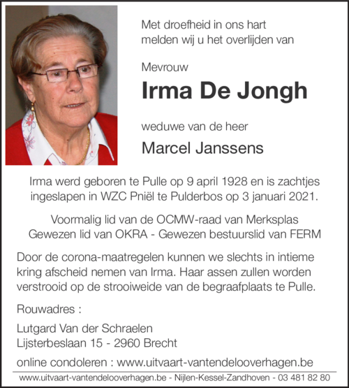 Irma De Jongh