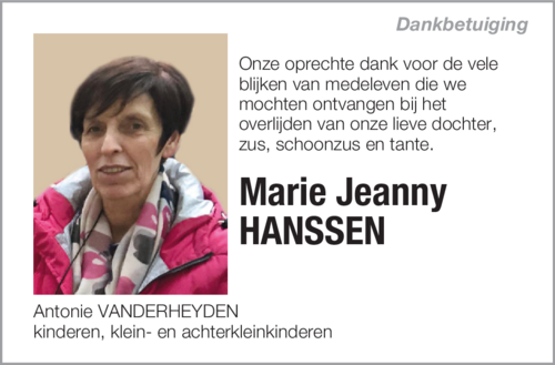 Marie Jeanny HANSSEN