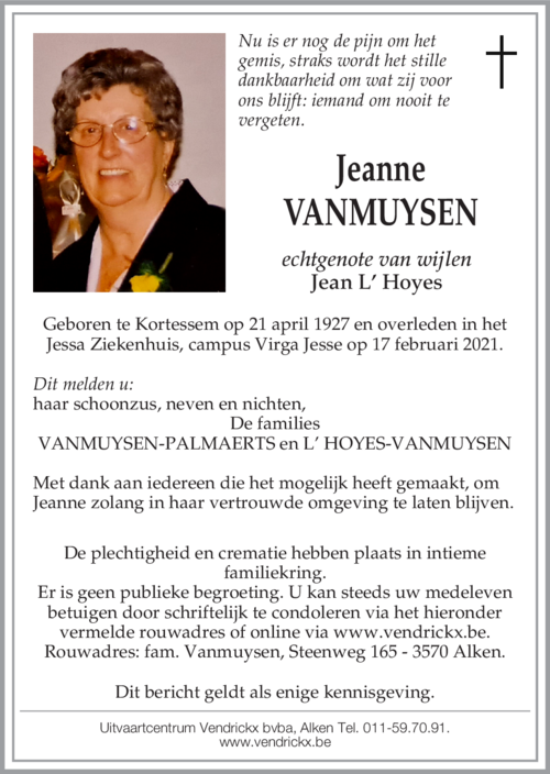 Jeanne Vanmuysen