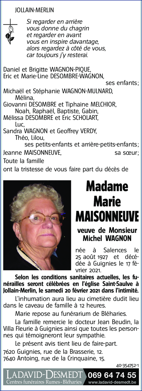 Marie MAISONNEUVE