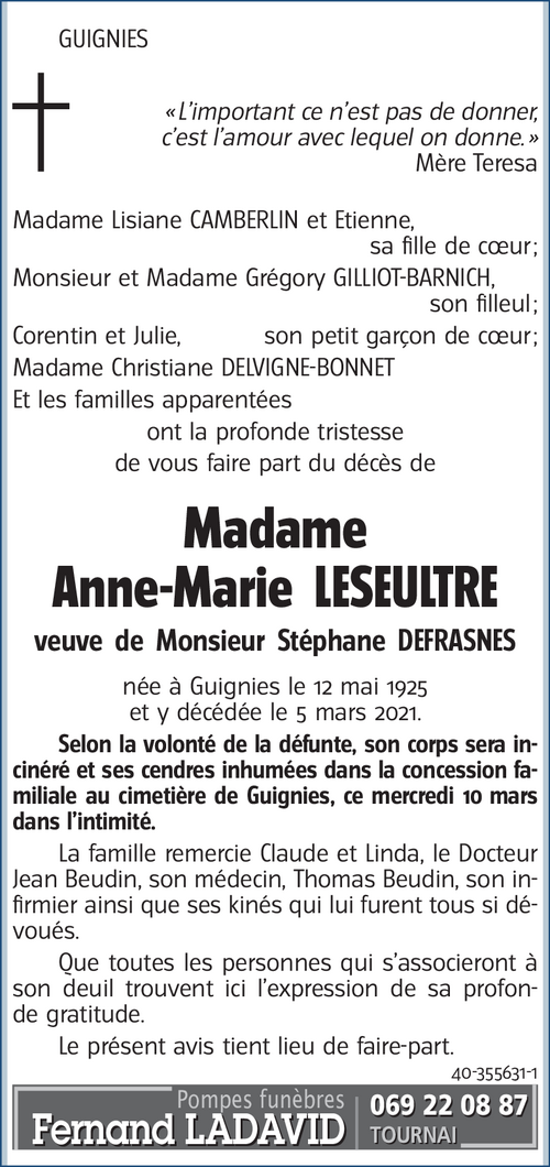 Anne-Marie LESEULTRE