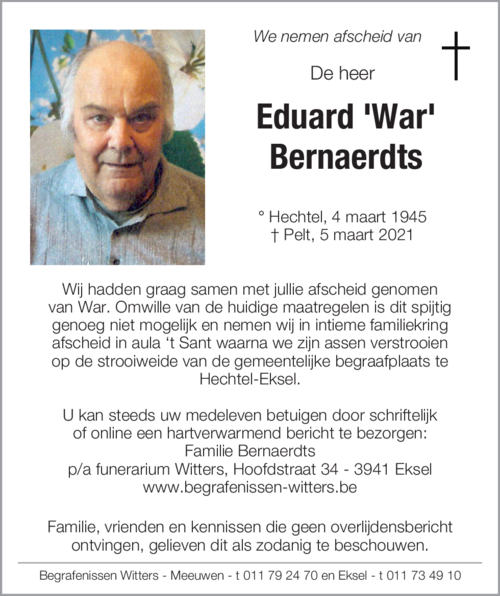 Eduard 'War' Bernaerdts