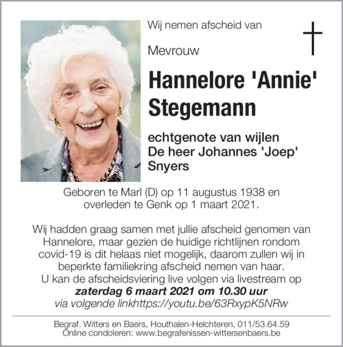 Hannelore Stegemann