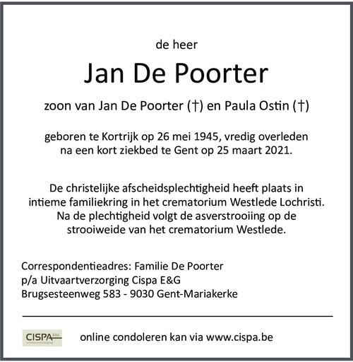 Jan De Poorter