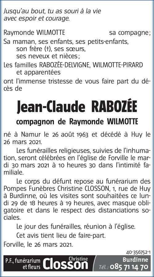 Jean-Claude RABOZÉE