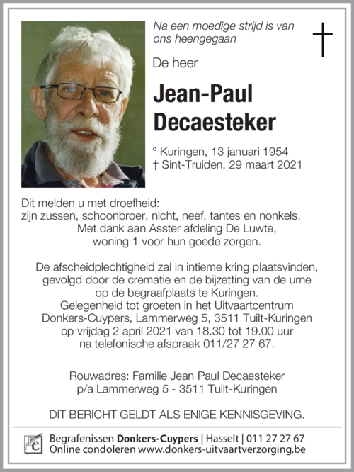 Jean Paul Decaesteker