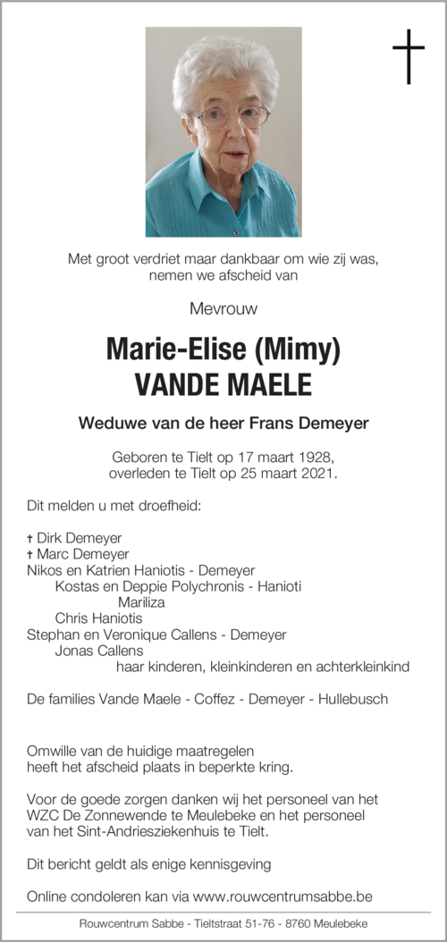 Marie-Elise Vande Maele