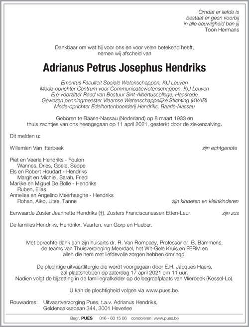 Adrianus Hendriks