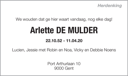 Arlette De Mulder