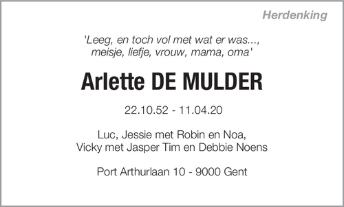 Arlette De Mulder