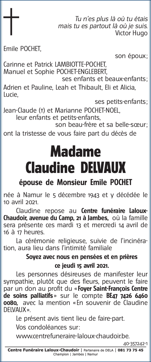 Claudine DELVAUX