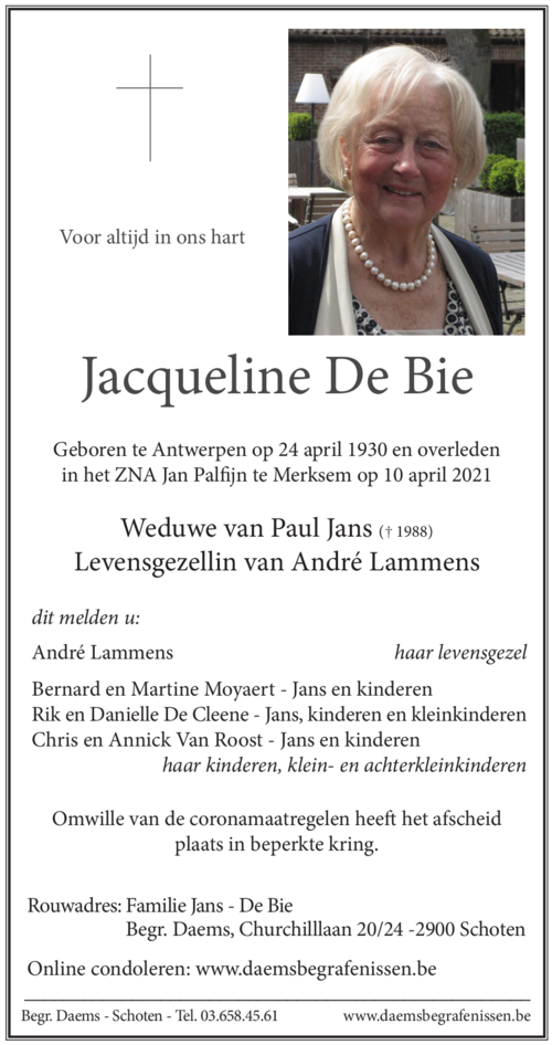 Jacqueline De Bie