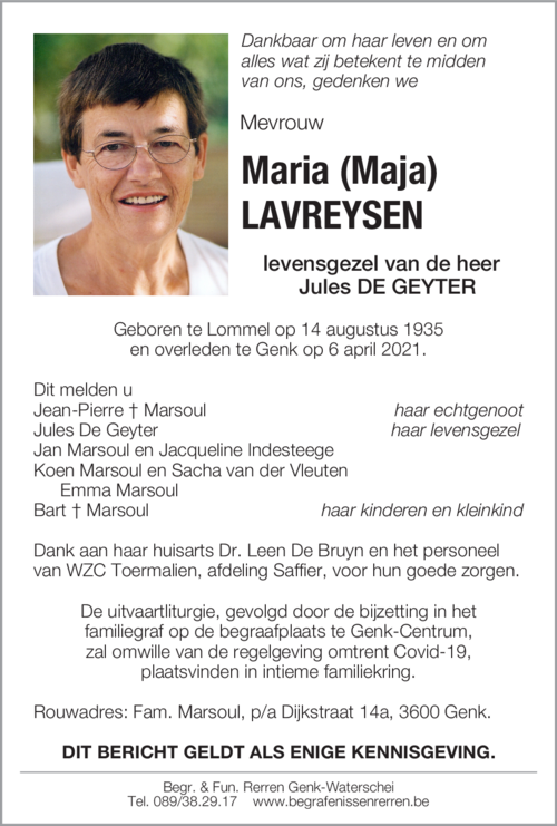 Maria LAVREYSEN