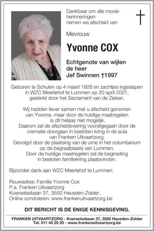 Yvonne COX