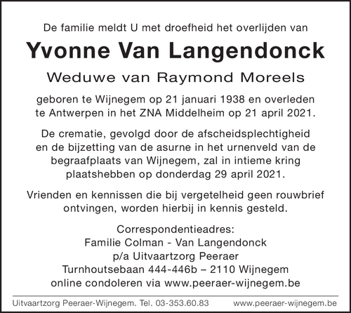 Yvonne Van Langendonck