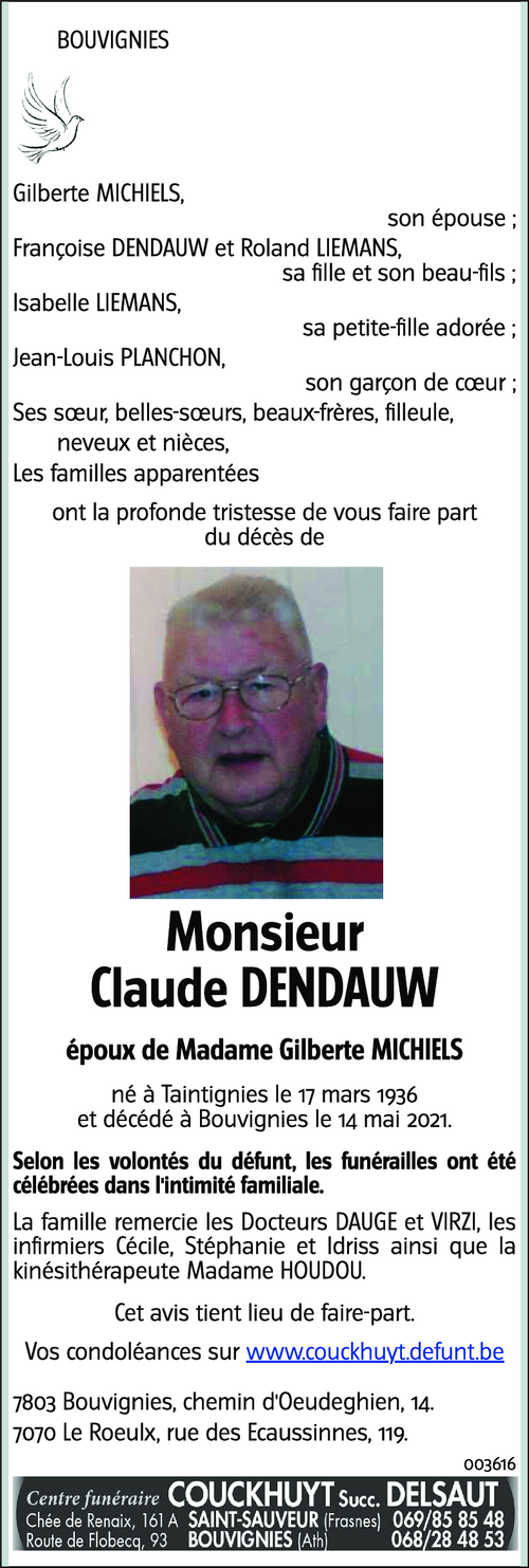 Claude DENDAUW