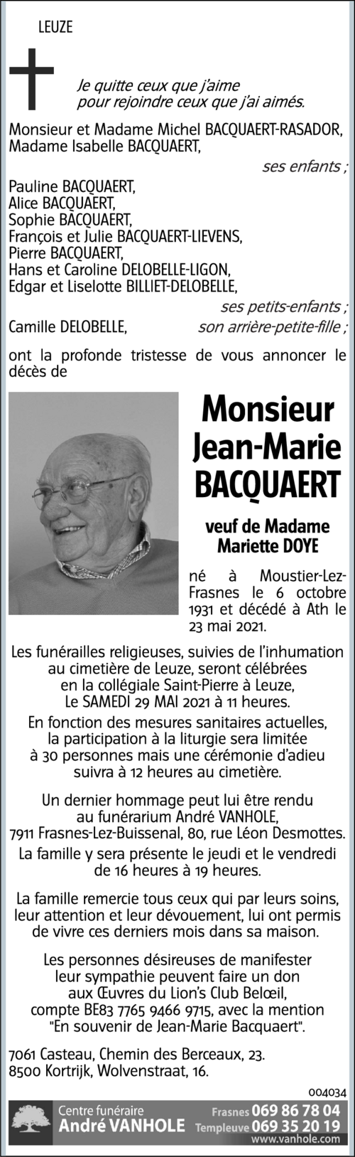 Jean-Marie BACQUAERT