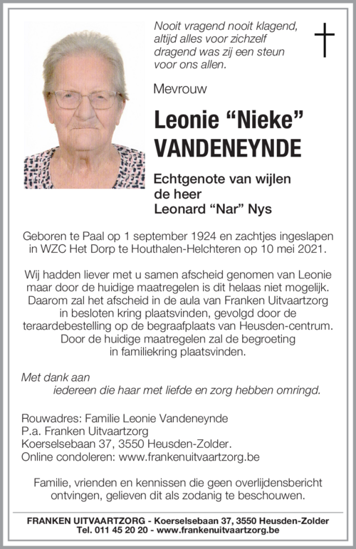 Leonie “Nieke” Vandeneynde
