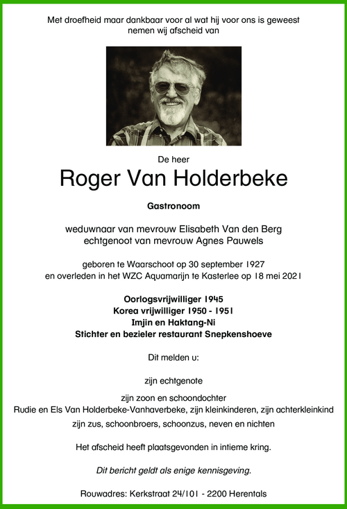 Roger Van Holderbeke