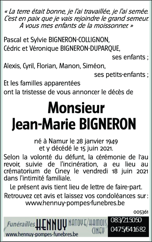 Jean-Marie BIGNERON