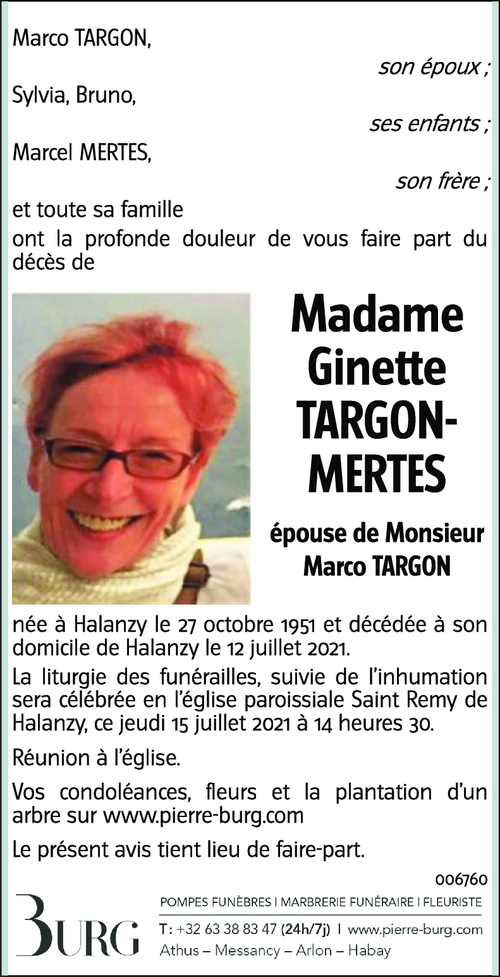 Ginette TARGON-MERTES