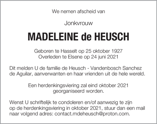 Madeleine de Heusch