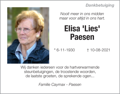 Elisa 'Lies' Paesen