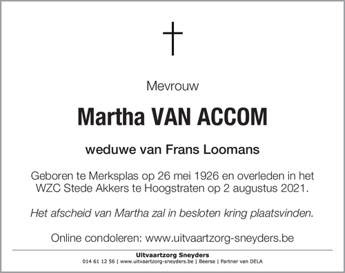 Martha Van Accom