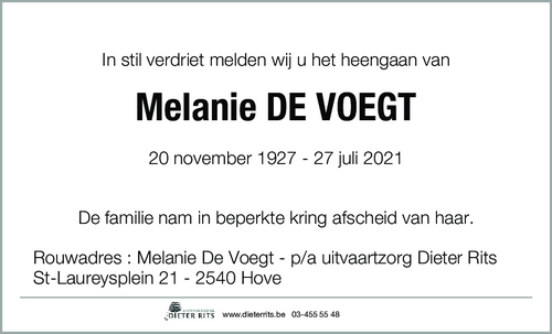 Melanie De Voegt