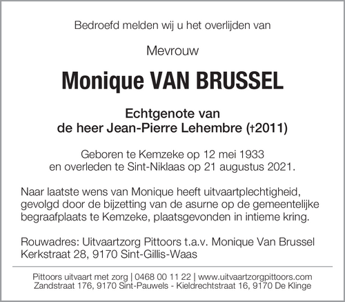 Monique Van Brussel
