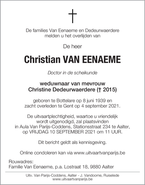 Christian Van Eenaeme