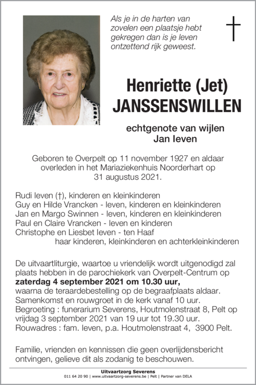 Henriette (Jet) Janssenswillen