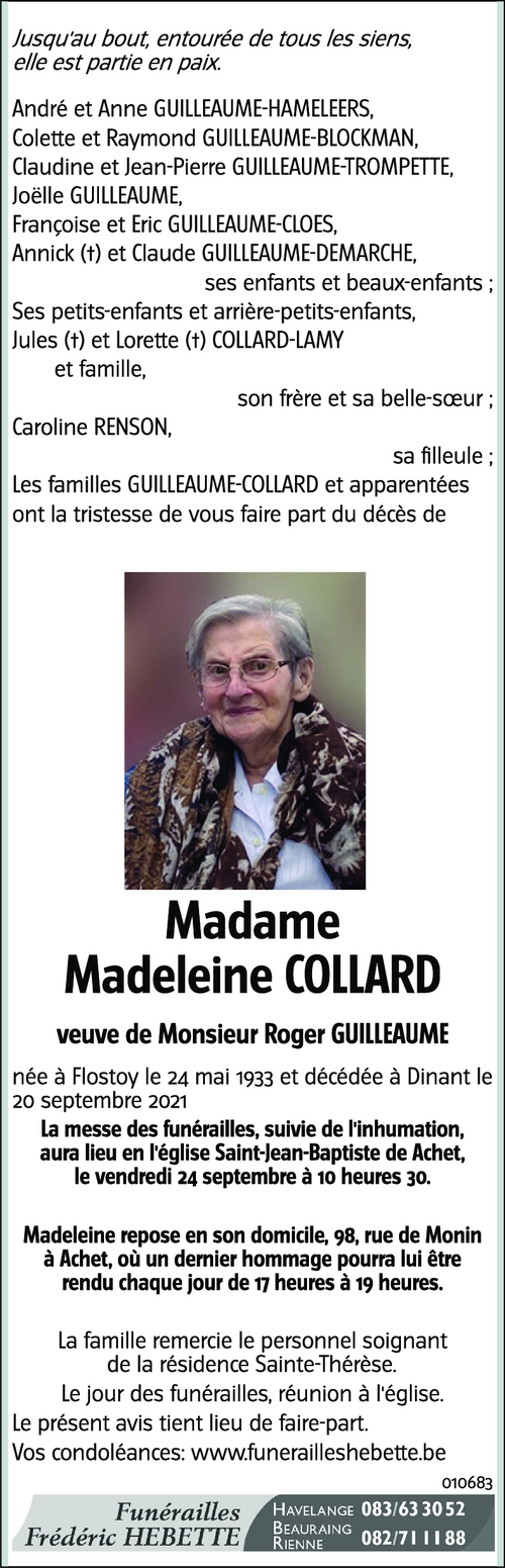 Madeleine COLLARD